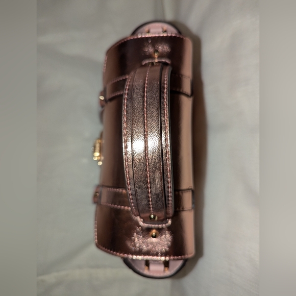 Michael Kors Manhattan Medium School Satchel Crossbody Primrose Rose Gold NWT - Picture 9 of 10